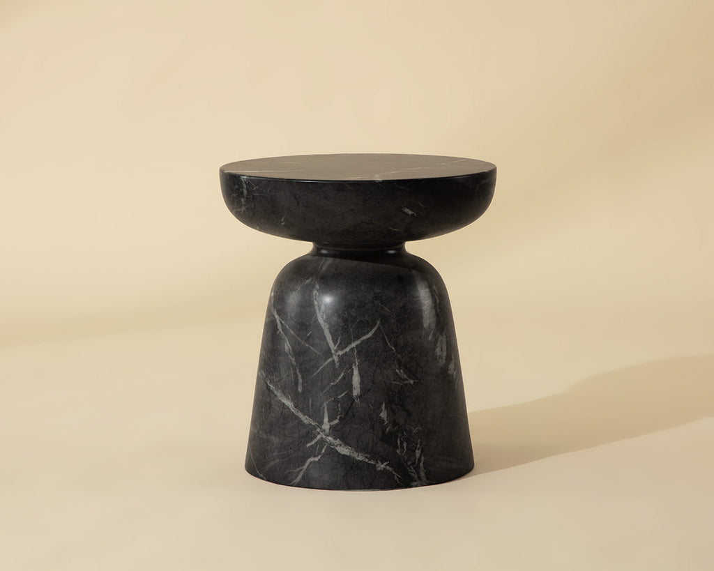 Lucida End Table, Marble Look