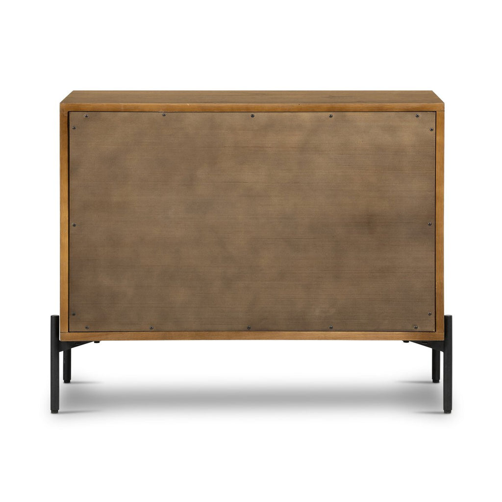 Eaton Large Nightstand, Amber Oak Resin — back view