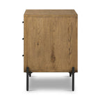 Eaton Large Nightstand, Amber Oak Resin — side view
