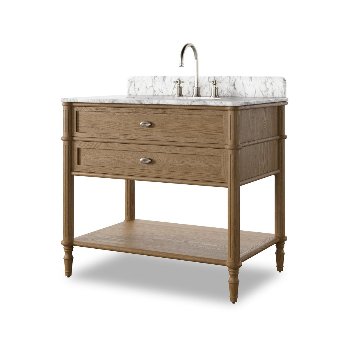Toulouse Single Vanity — angle view