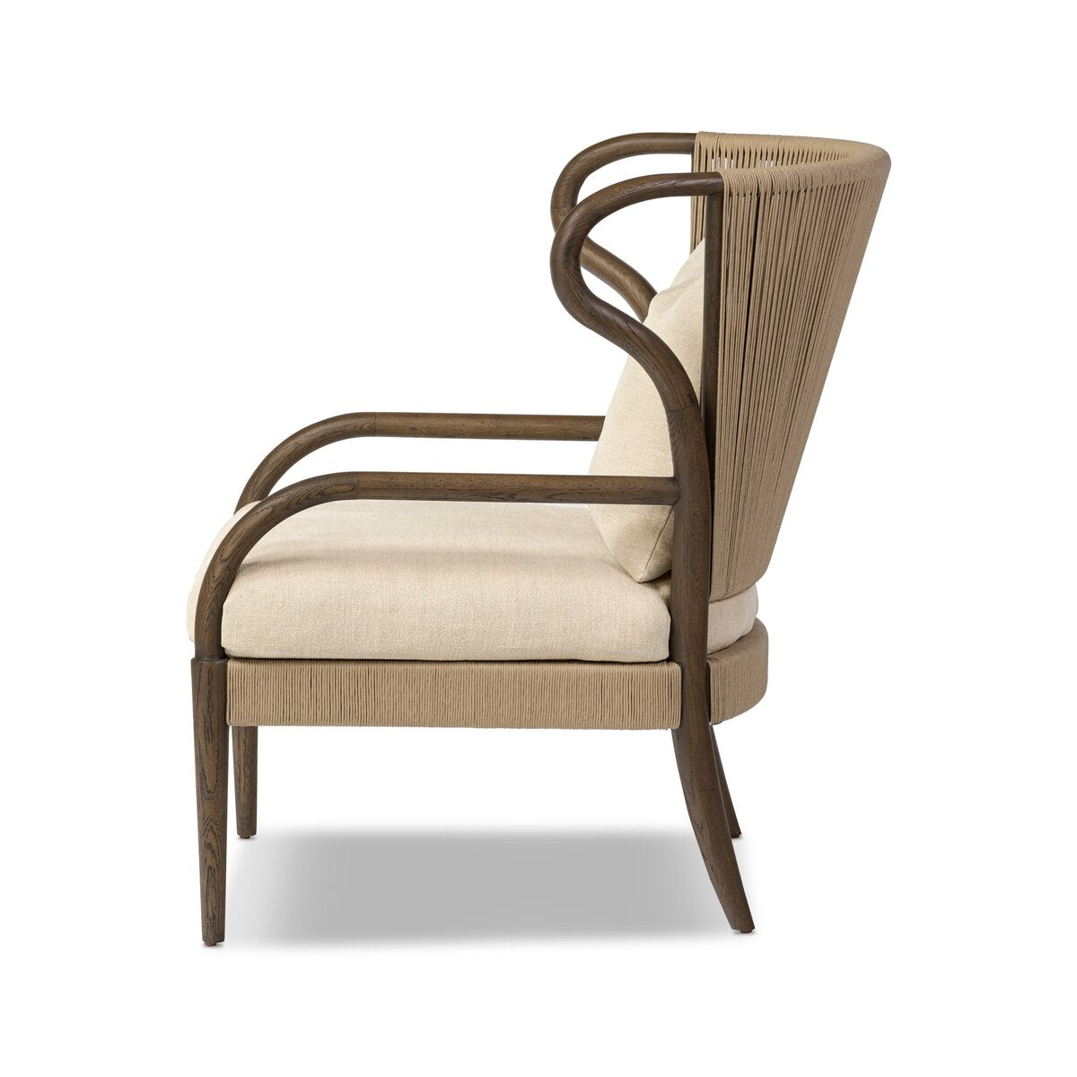 Amira Chair, Broadway Dune — side view