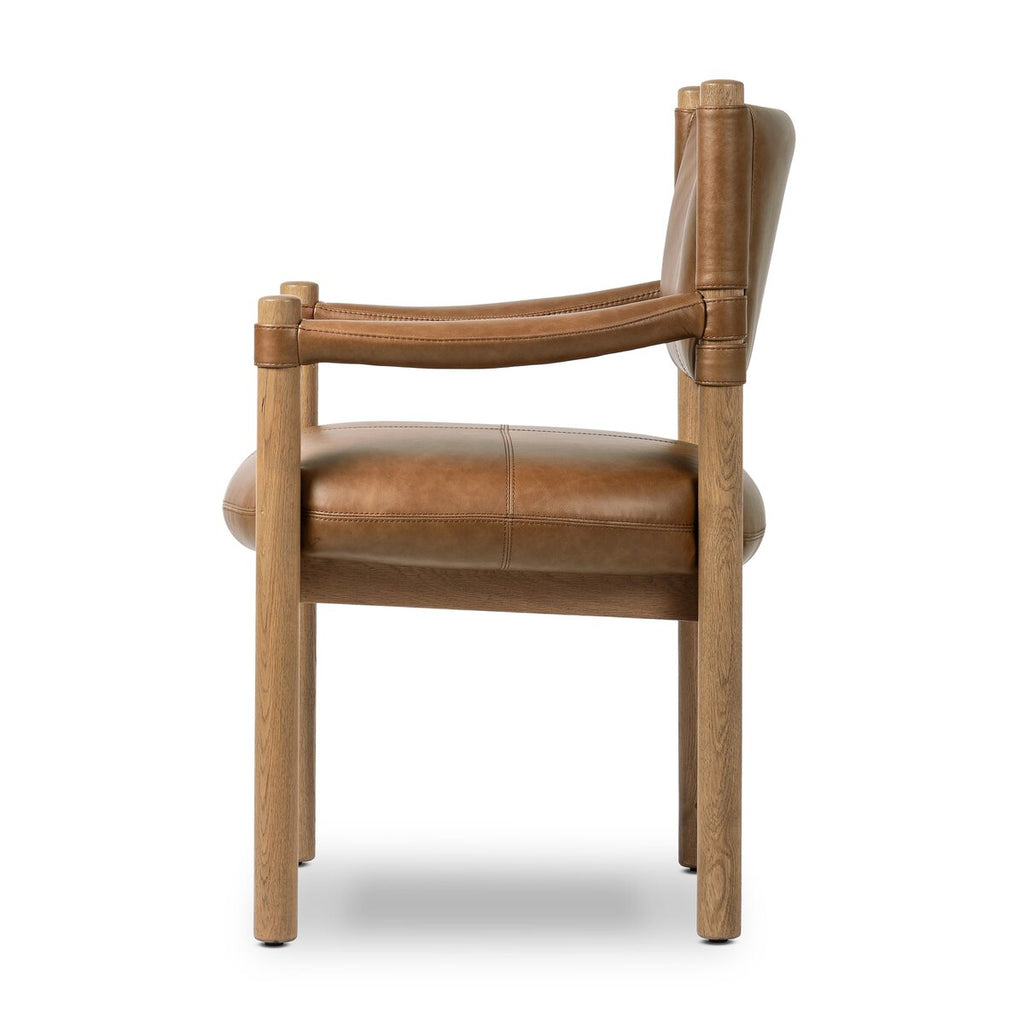 Adaline Dining Armchair, Sonoma Chestnut — side view
