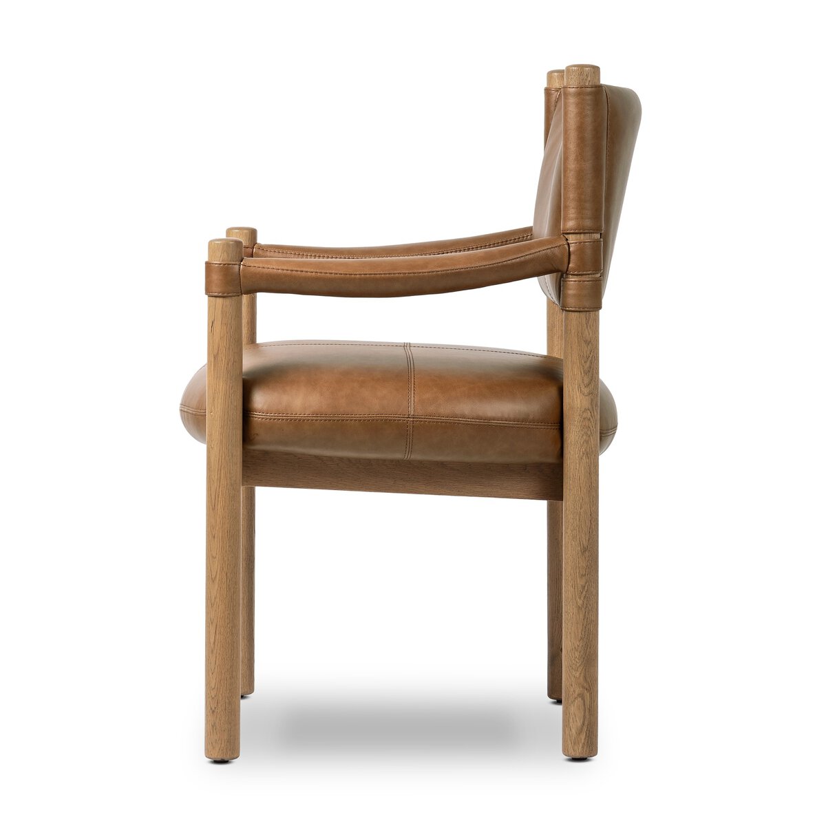 Adaline Dining Armchair, Sonoma Chestnut — side view