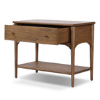 Lizzy Nightstand, Amber Sungkai Veneer — drawer open