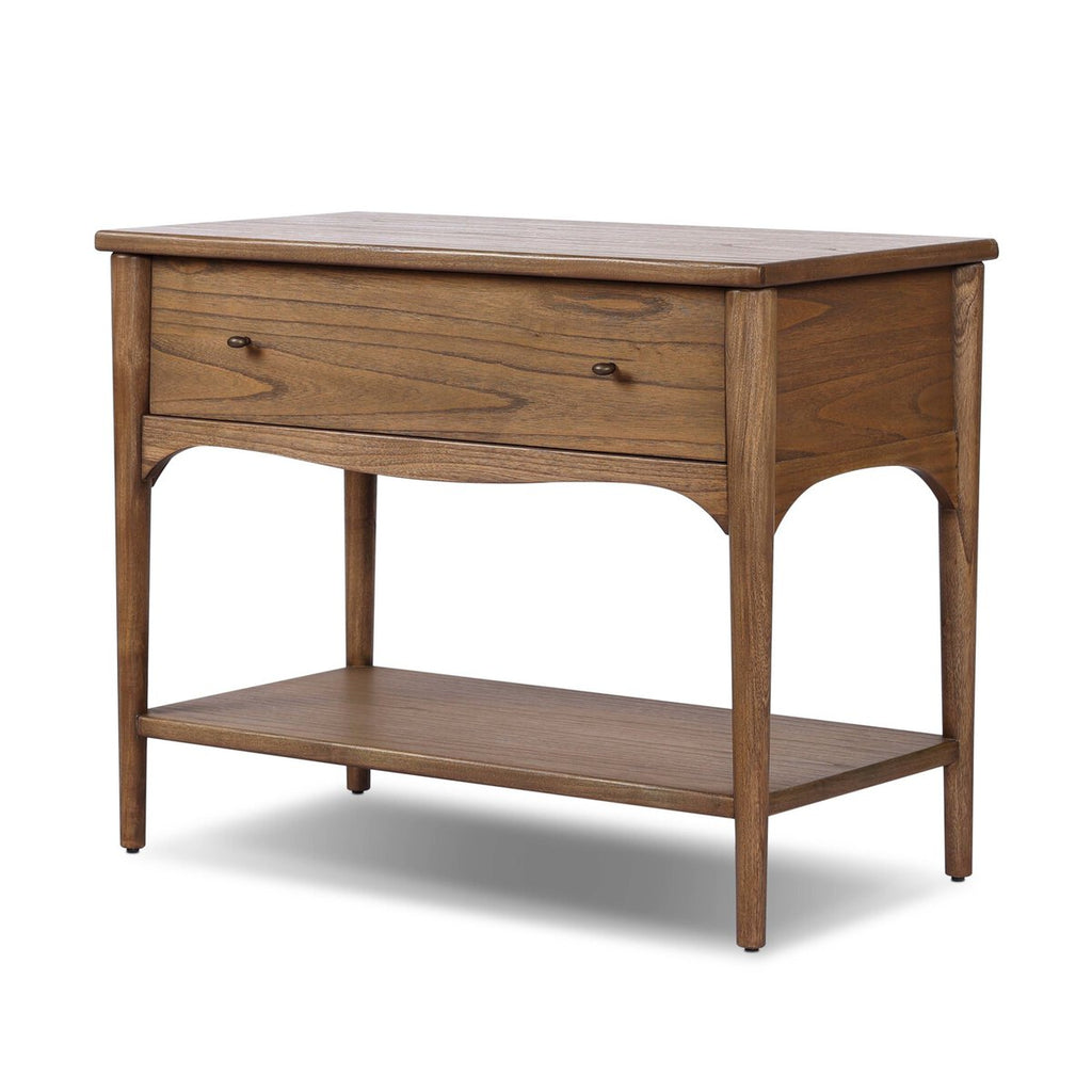 Lizzy Nightstand, Amber Sungkai Veneer — angle view