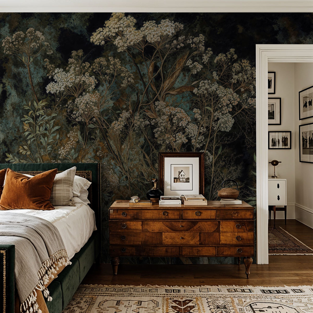 Copper Garden Wallpaper — room setting