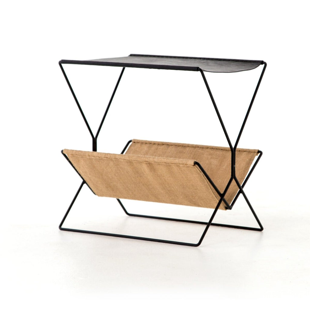 Monarch Magazine Rack, Distressed Black