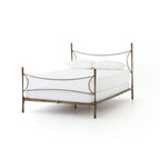 Westwood Bed, Antique Brass — angle view