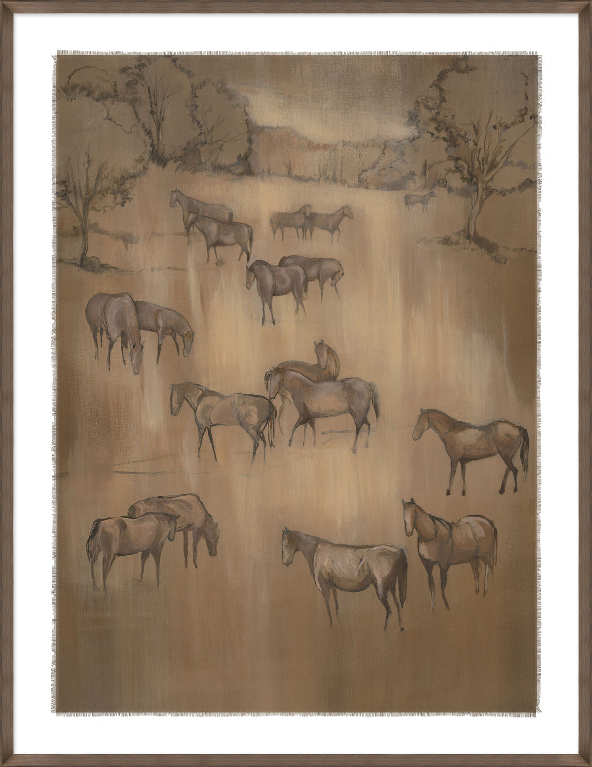 Herd of Horses I framed print