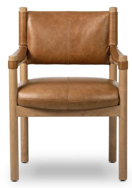 Adaline Dining Armchair, Sonoma Chestnut, front view
