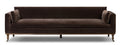 Dark brown velvet sofa