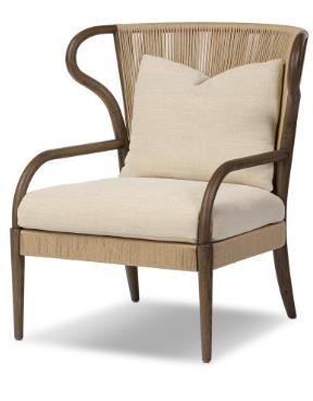 Amira Chair, Broadway Dune, angle view