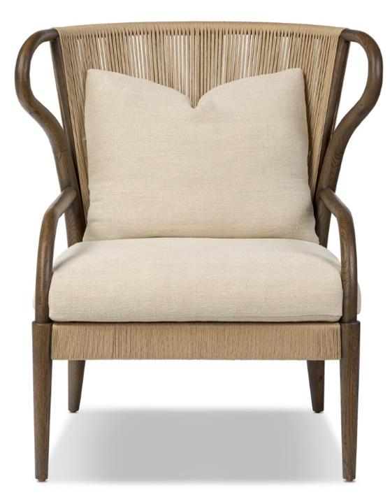 Amira Chair, Broadway Dune, front view