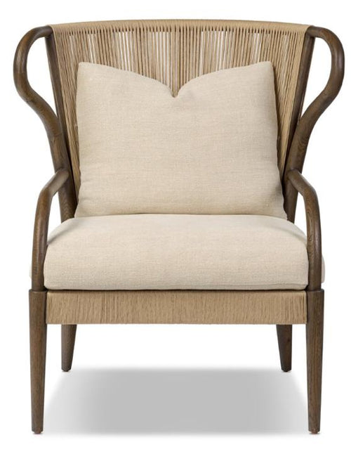 Amira Chair, Broadway Dune, front view